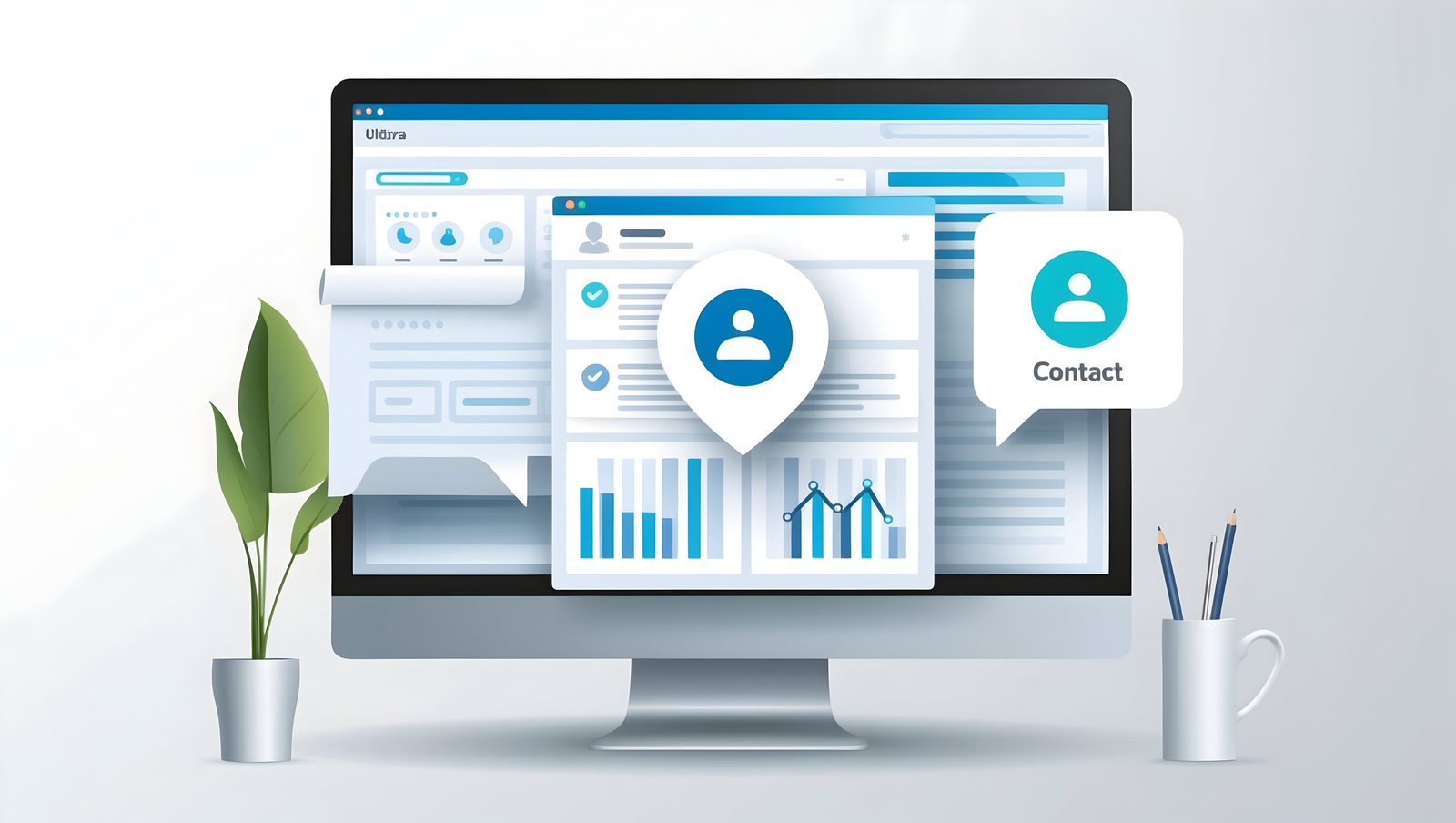 Customer segmentation with labels and contact groups on a dashboard