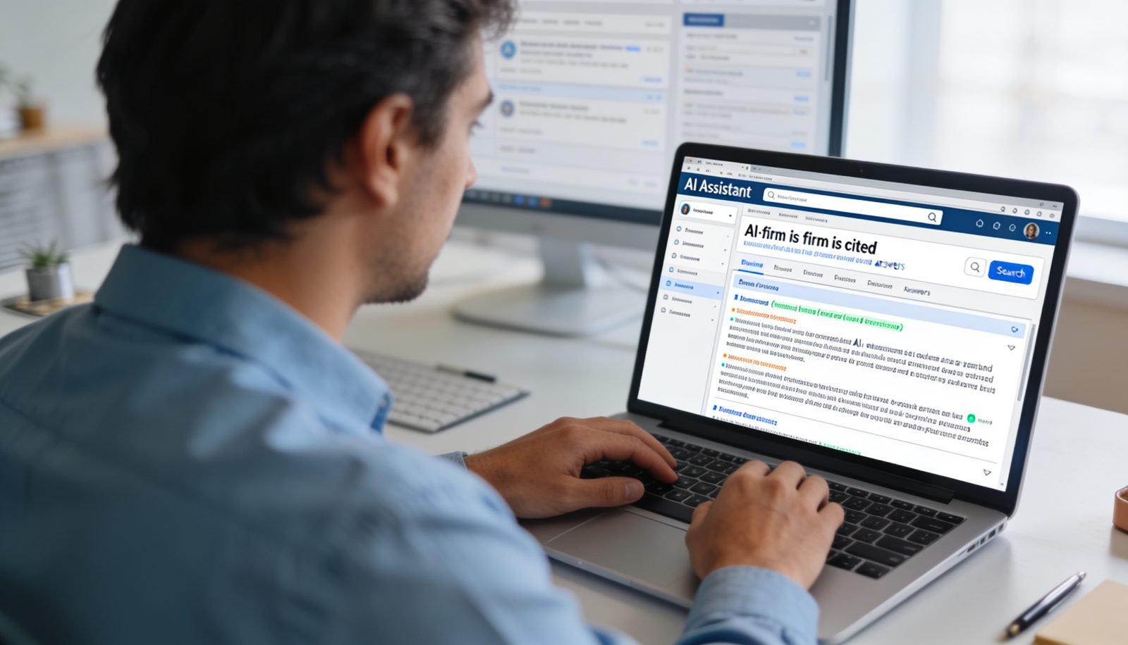 Checking whether a firm is cited in AI-generated answers
