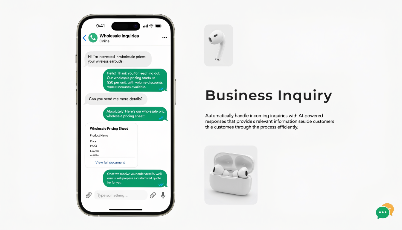 WhatsApp automated responses handling real estate inquiries from Dubai leads