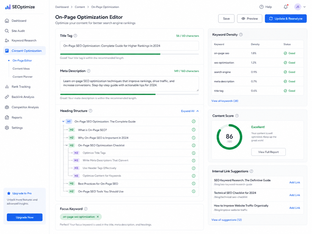 On-Page Optimization